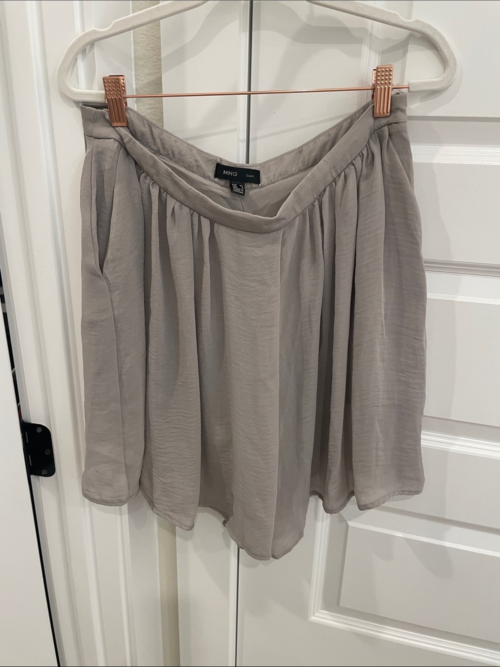MNG by Mango Taupe Pleated Women’s Skort